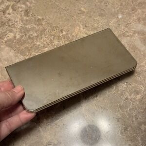 Vtg Towle Silverplate Checkbook Holder Old Money Cheque Book Blue Velvet Lined